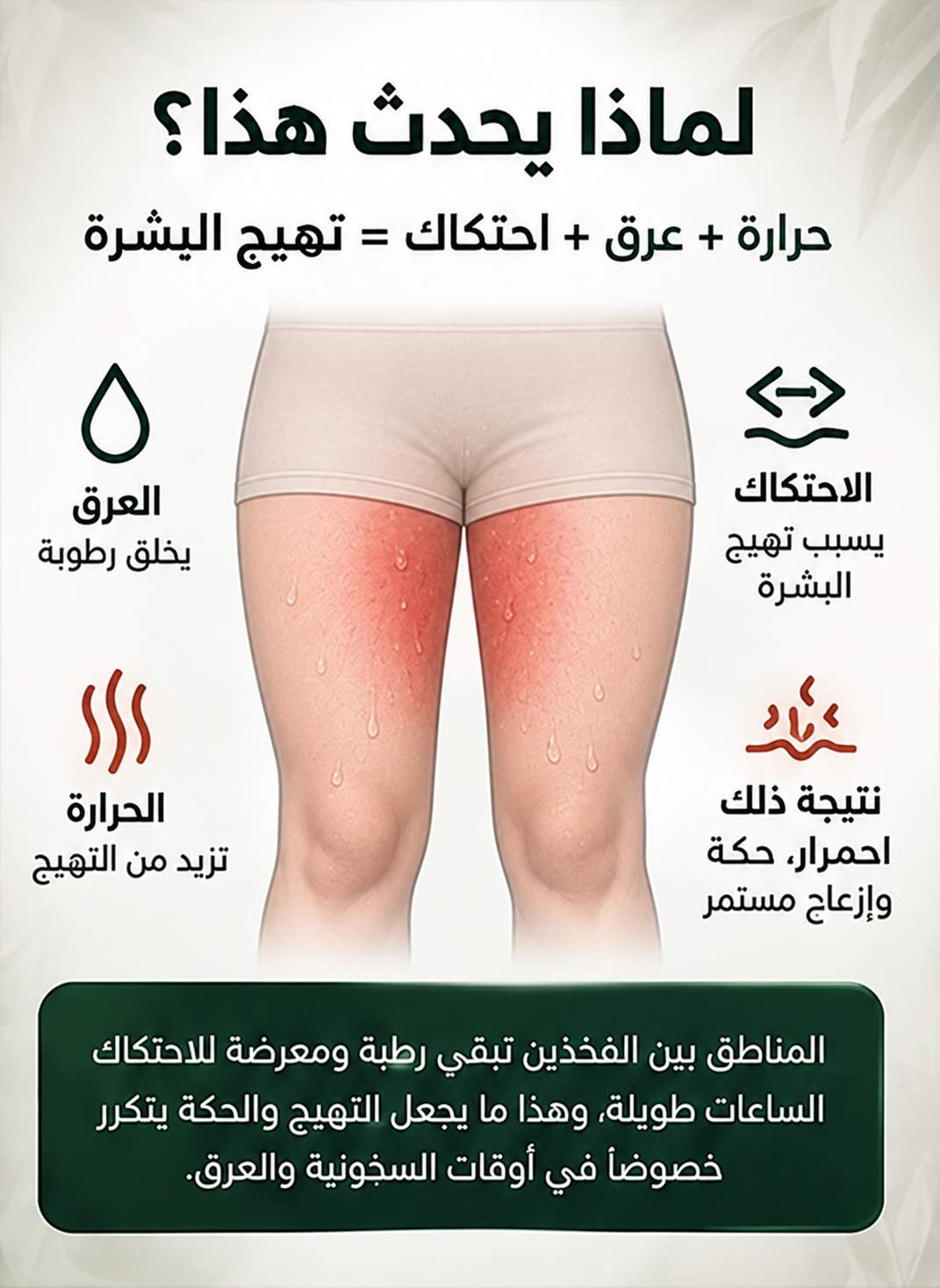 لماذا يحدث تهيج البشرة: الحرارة والعرق والاحتكاك